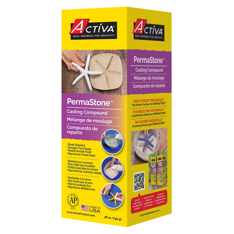 Activa PermaStone Casting Compound, 28-oz (780g) | Strong & Durable, Reproduces Fine Details, Dries White - Image 1